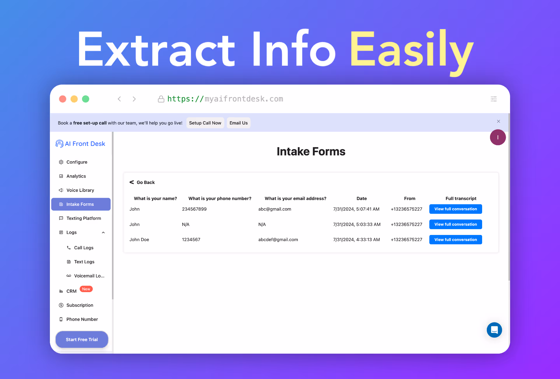 Intake Form Workflows